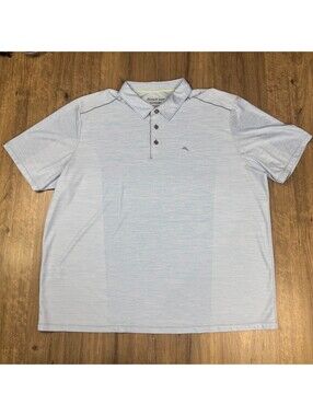 Tommy Bahama Polo Shirt Mens 3XLB Grey Island Zone Short Sleeve Classic Casual